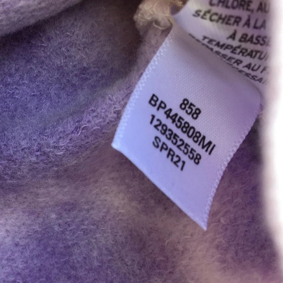 BP brand Purple Tie Dye Peplum Hem Sweatshirt Size Small NWT - Picture 4 of 5